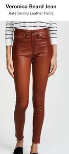 BNWT Veronica Beard "Kate" leather pant size 25